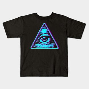 Retro Illuminati Eye Kids T-Shirt